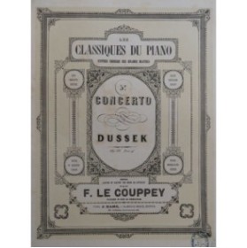 DUSSEK J. L. Concerto No 5 op 22 Piano ca1870