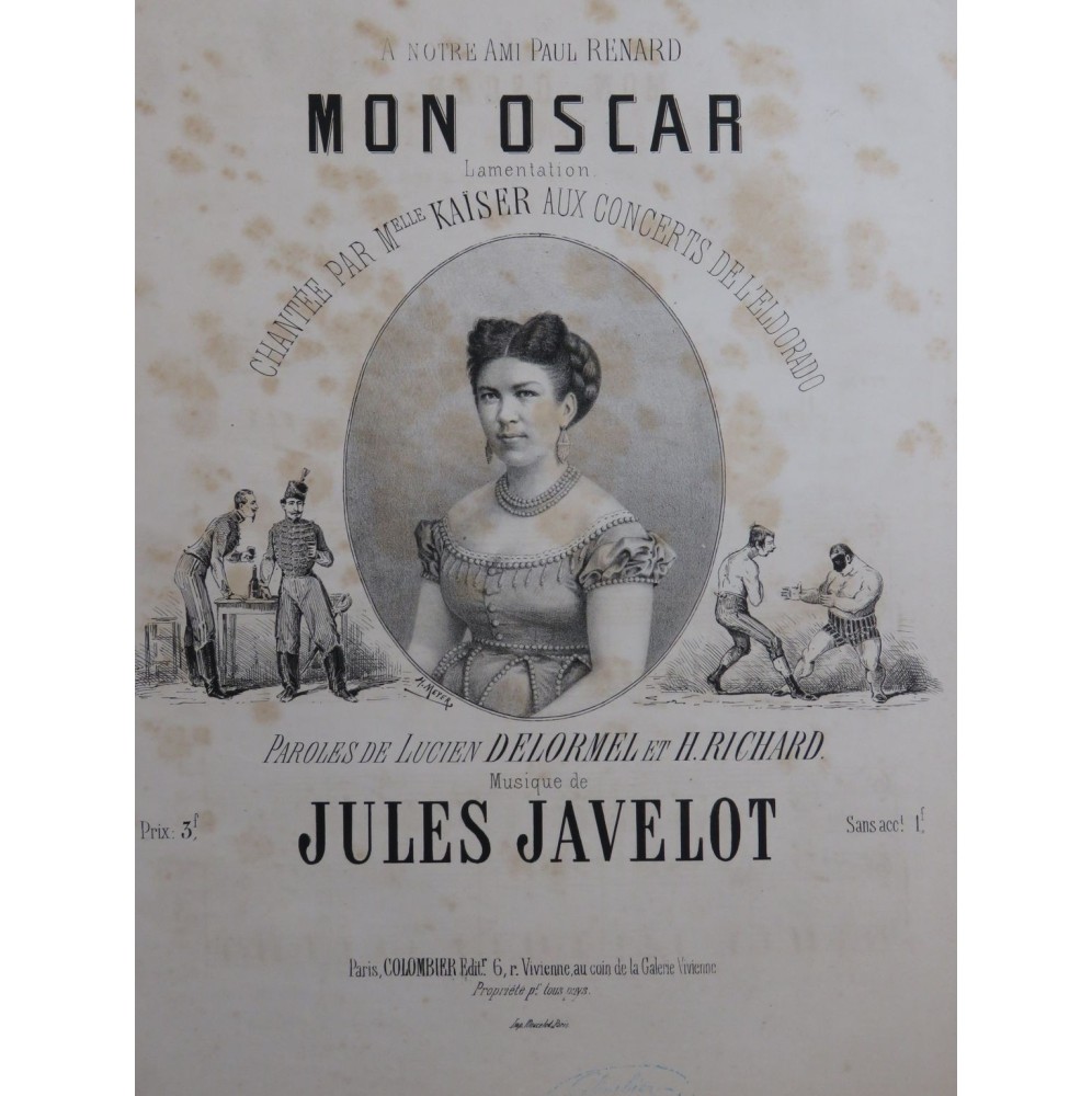 JAVELOT Jules Mon Oscar Chant Piano ca1867