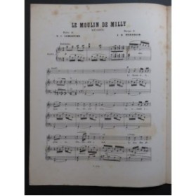 WEKERLIN J. B. Le Moulin de Milly Chant Piano ca1874