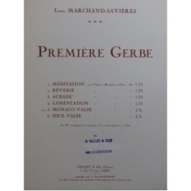MARCHAND-SAVIERES Monaco Valse Violon Piano 1934