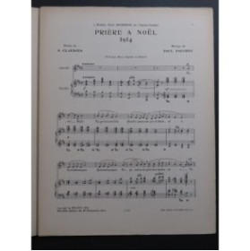 FAUCHEY Paul Prière à Noël Chant Piano 1914