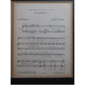 LELIÈVRE Louis Silence ! Chant Piano 1912