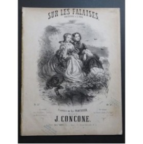 CONCONE Joseph Sur les Falaises Chant Piano ca1860