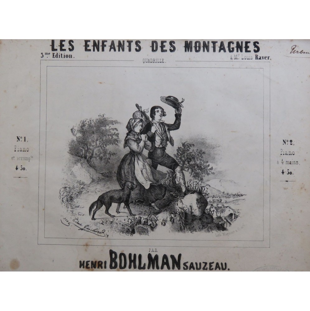 BOHLMAN SAUZEAU Henri Les Enfants des Montagnes Piano ca1844