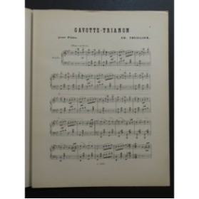 THUILLIER Edmond Gavotte Trianon Piano ca1890