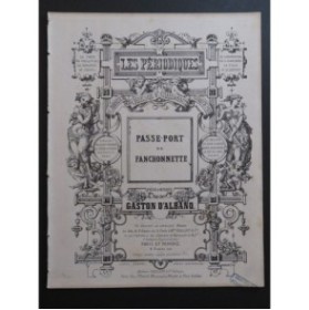 D'ALBANO Gaston Passe-Port de Fanchonnette Chant Piano ca1840