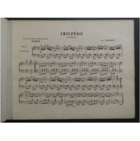ARBAN Chilpéric d'Hervé Quadrille Piano ca1868