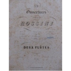 ROSSINI G. Bianca e Falliero Ouverture pour 2 Flûtes ca1850