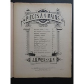 WEKERLIN J. B. Lon-Lon Valse Piano 4 mains ca1890