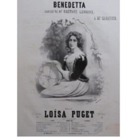 PUGET Loïsa Benedetta Chant Piano 1847