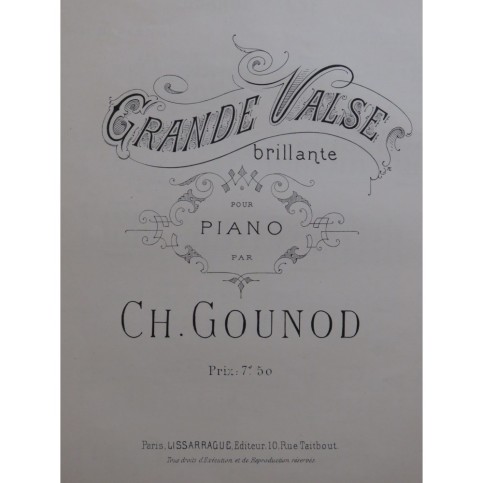 GOUNOD Charles Grande Valse Piano