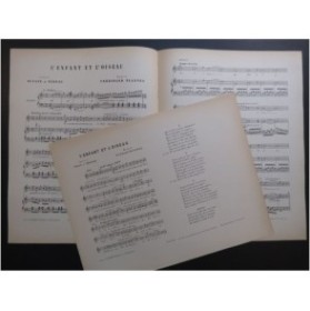 PLANTEY Ferdinand L'Enfant et l'Oiseau Chant Piano ca1900