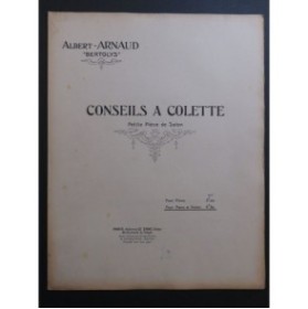 ARNAUD Albert Conseils à Colette Violon Piano