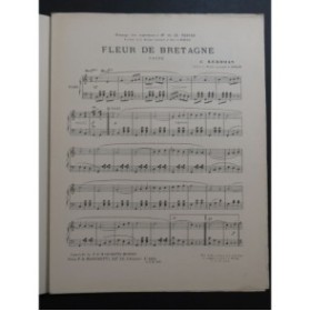 KERHOAS C. Fleur de Bretagne Piano 1914