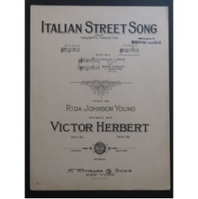 HERBERT Victor Italian Street Song Chant Piano 1921
