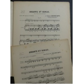 TOLBECQUE Auguste Andante et Rondo Violoncelle Piano ca1910
