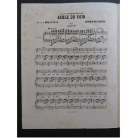 BOIELDIEU Adrien Heure du Soir Chant Piano ca1877