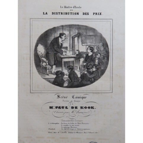 DE KOOK Paul La Distribution des prix Chant Piano ca1840