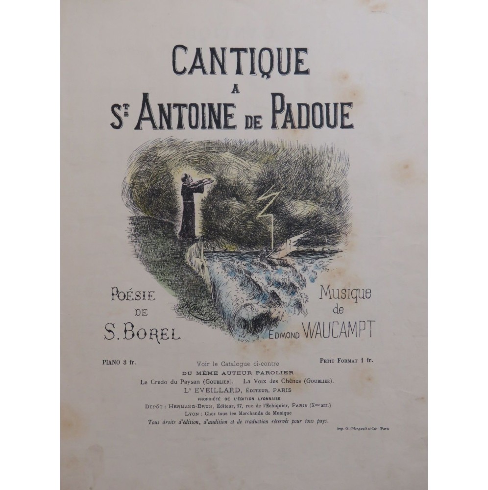 WAUCAMPT Edmond Cantique à St Antoine de Padoue Chant Piano ou Orgue