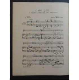 WAUCAMPT Edmond Cantique à St Antoine de Padoue Chant Piano ou Orgue