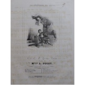 PUGET Loïsa La Sérénade du Pâtre Chant Piano ca1840