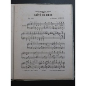 MICHEUZ Georges Gaité de Coeur Piano 1880