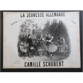 SCHUBERT Camille La Jeunesse Allemande Quadrille Piano ca1870