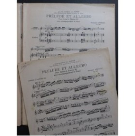 ANDRIEU Fernand Prélude et Allegro Cornet à Pistons Piano 1924