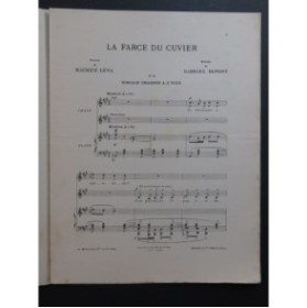 DUPONT Gabriel La Farce du Cuvier No 6 Chant Piano 1912