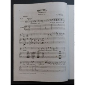 VERDI Giuseppe La Traviata No 3 Chant Piano ca1860