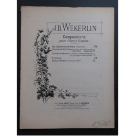 WEKERLIN J. B. Souvenirs de l'Inde Piano 4 mains ca1896