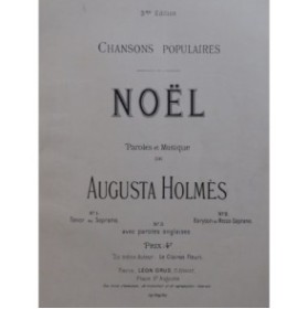 HOLMÈS Augusta Noël Chant Piano ca1885