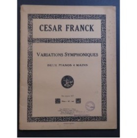 FRANCK César Variations Symphoniques 2 Pianos 4 mains 1944