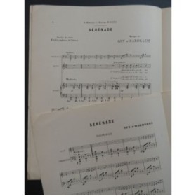 D'HARDELOT Guy Sérénade Piano Chant Violoncelle ca1889