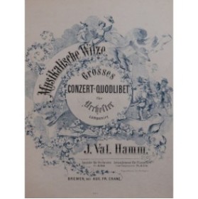 HAMM Johann Valentin Musikalische Wilze Piano ca1870