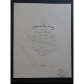 SCHWENCKE Charles Thème Italien Piano Violon ca1835