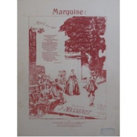 MASSENET Jules Marquise Chant Piano ca1881