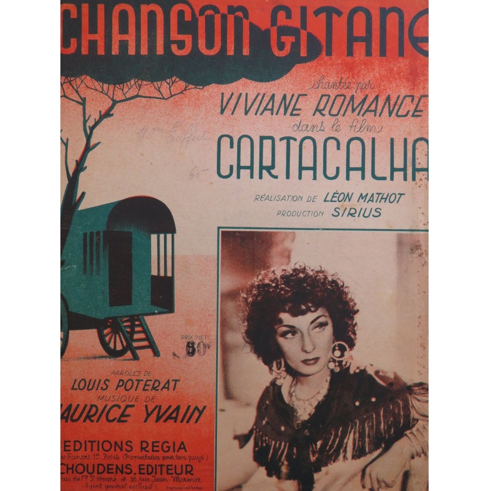 YVAIN Maurice Chanson Gitane Chant Piano 1943