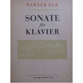 WERNER Egk Sonate Piano 1948