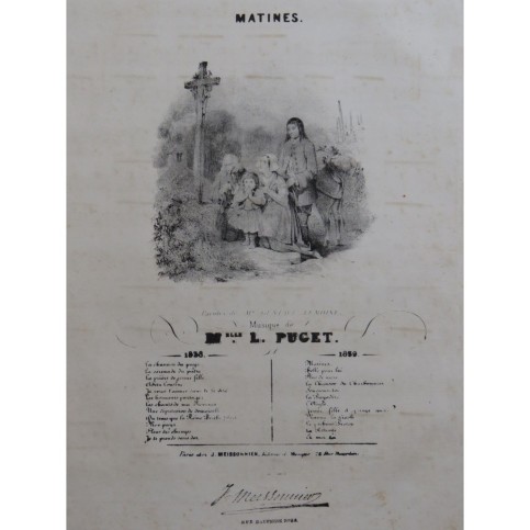 PUGET Loïsa Matines Chant Piano 1839