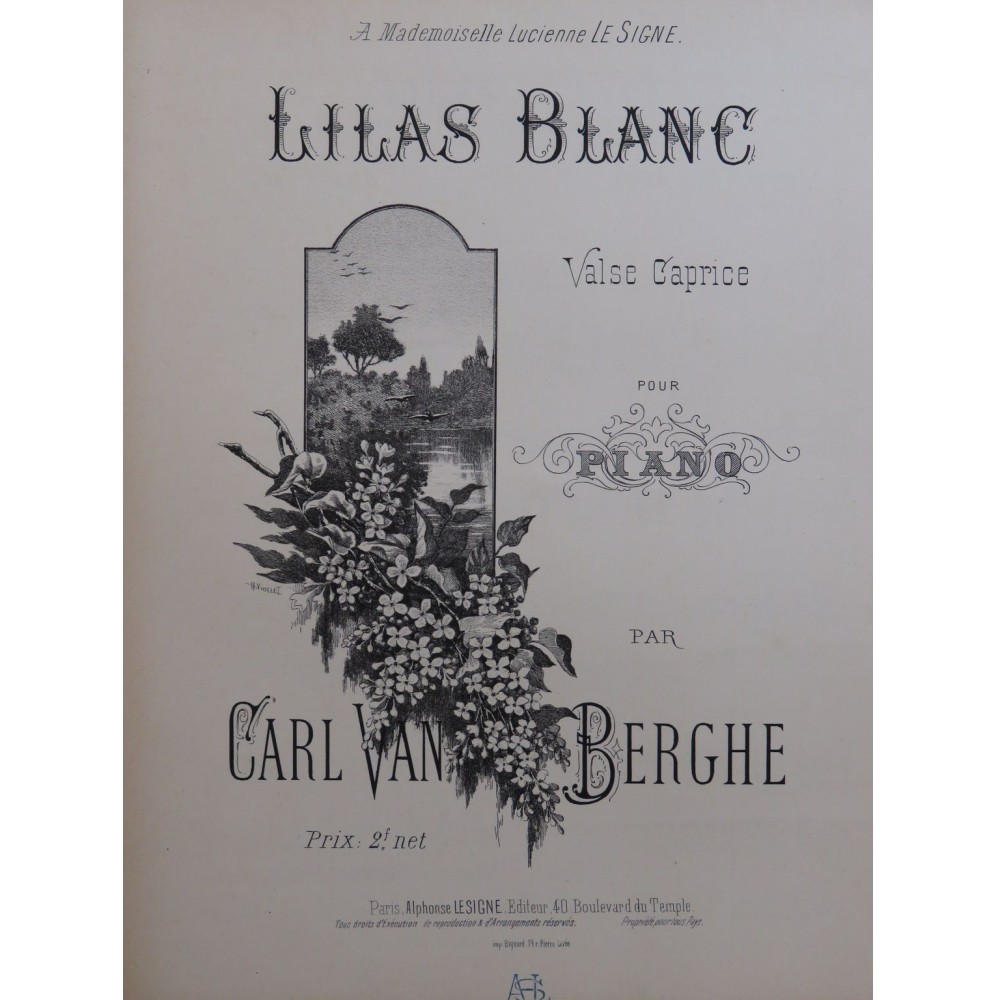 VAN BERGHE Carl Lilas Blanc Piano