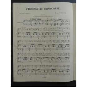 COLLIGNON Gustave L'Hirondelle Prisonnière Chant Piano ca1850