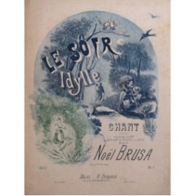BRUSA Noël Le Soir Chant Piano XIXe siècle