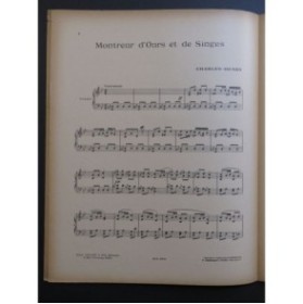 CHARLES-HENRY Montreur d'Ours et de Singes Piano 1930
