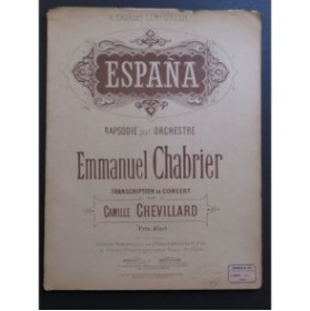 CHABRIER Emmanuel Espana Rapsodie Piano