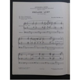PLUM P. J. M. Prélude Lent Grand Orgue ca1925