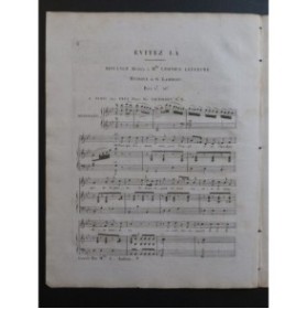 LAMBERT G. Evitez La Chant Piano ca1820