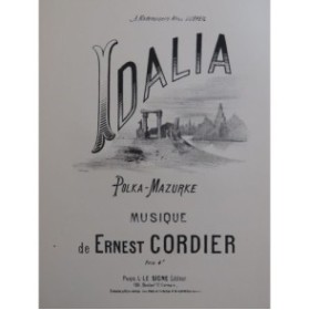 CORDIER Ernest Idalia Piano