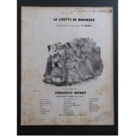 BÉRAT Frédéric Les Souvenirs de Lisette Chant Piano ca1840