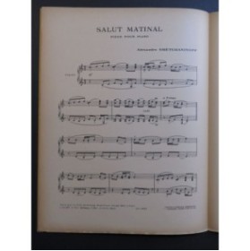 GRÉTCHANINOFF Alexandre Salut Matinal Piano ca1925
